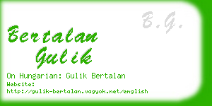 bertalan gulik business card